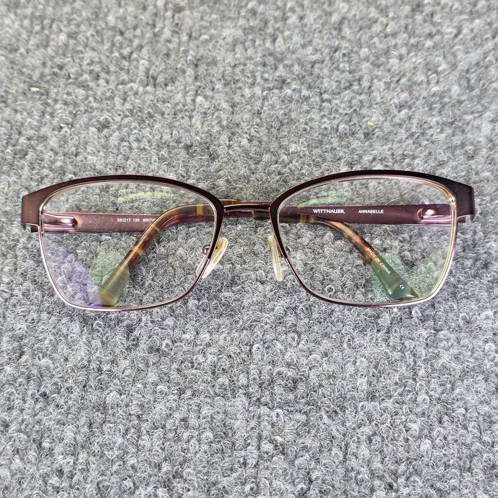 Wittnauer Women Eyeglasses Frames Only Annabelle Brown/Pink 55-17 135
